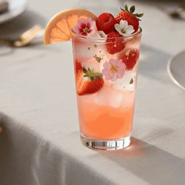 Restaurantware Beverage Glasses 12 Count 10 oz Sleek Glassware for Cocktails Durable Clear Glass Tumbler Dishwasher-Safe Tempered Round Rim Glasses for Cold Beverages