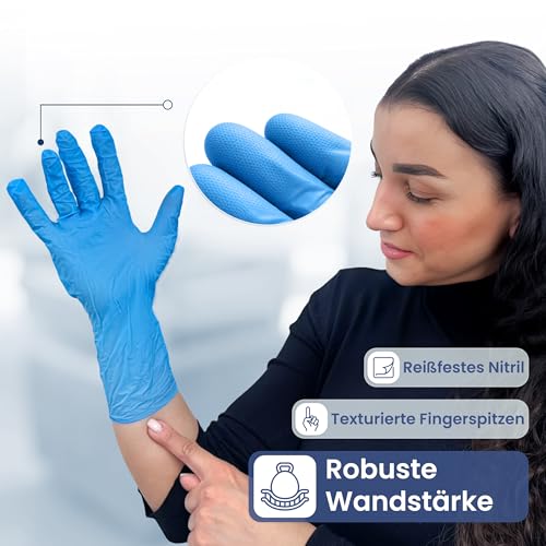 Nitrile Long Disposable Gloves Nitrile Gloves L [Pack of 100] Hypoallergenic, Powder-Free & Latex Free - Extra Long - Tear-Resistant Disposable Gloves