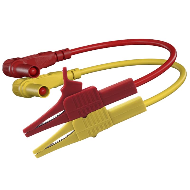 [Australia - AusPower] - Heavy Duty Alligator Clips Test Leads for Multimeter & Voltmeter - Large Gator Test Lead with Insulated Clamps - Alligator Clips Electrical Testing, Automotive Circuits,Banana Plug Meter Leads, 3-Foot HDERJ-001 