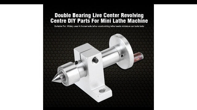 Ausla Live Center Double Bearing Tailstock Lathe | Centring point, rolling core, double turning centre, for mini lathes