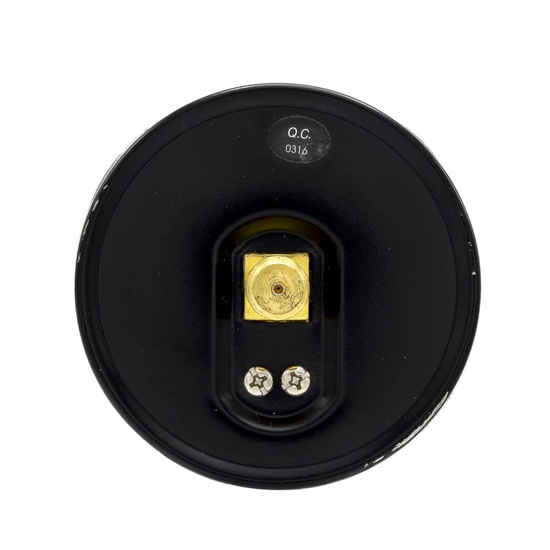 [Australia - AusPower] - Dry Center Back Mount Pressure Gauge with 3.5" Dial, 0-200 PSI, 1/4" Male NPT Connection, Chrome Bezel, Brass Internals and Plastic Lens (1) 