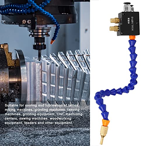 ViaGasaFamido CNC Lathe Coolant Sprayer and Lubricant Spray System Drilling Tool with Mist Lubrication System Unit for Efficient Cooling and Lubrication in Metalworking
