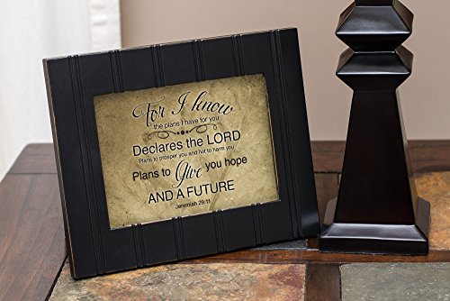 Hope and a Future Jeremiah 29:11 8x10 Black Framed Art Wall Plaque Sign