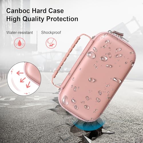 Canboc Carrying Case for SCRIB3D P1 3D Printing Pen, 3D Pen Box with Removable Shoulder Strap, Mesh Pocket fit Filament Refills, Charger, Rose Gold (Case Only) Rose Gold+Rose Gold