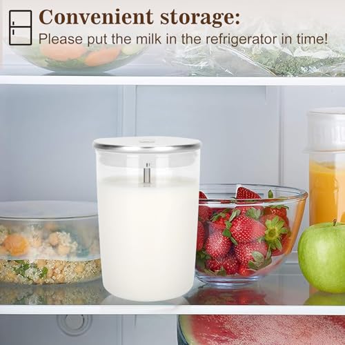 Glass Milk Container for Jura & Stainless Steel Milk Pipe Casing with HP3 Adapter, Compatible with Jura Coffee Machine Models: Z8, Z6, J6, S8, S80, E8, GIGA X8cG2 / X8G2/X3cG2 / X3G2, X8, X10, WE8 Container+ Pipe Casing