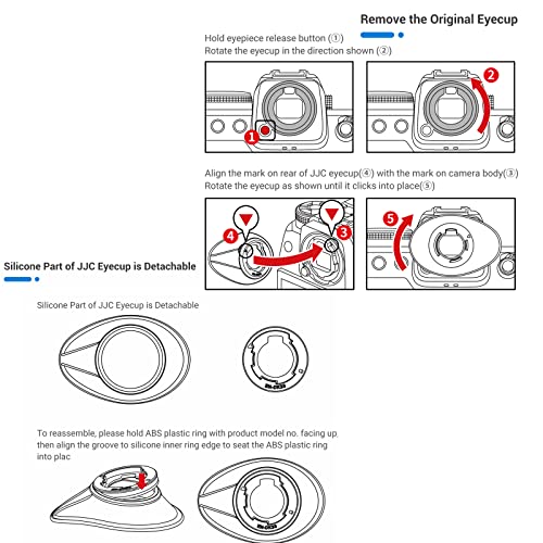 [Updated Version] Z9 Z8 Zf Eye Cup Eyepiece, Camera Viewfinder Eyecup for Nikon Z8 Z9 Zf, Soft Silicone 360 Rotating Extension Oval Design, Replace Nikon DK-33 Eye Cup Replace DK-33 Eyecup