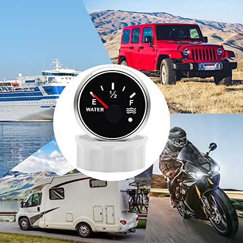 KAOLALI Water Gauge - 52mm/2in Water Gauge for Boat RV Camper (9-30V DC)