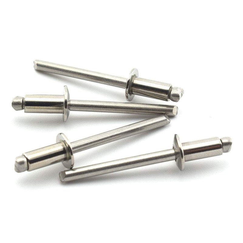 [Australia - AusPower] - SDTC Tech Stainless Steel Blind Rivets 3/16" x 3/8" (6-4) Open End Type Pop Rivet Grip Range 3/16-1/4 inch (50 pack) 6-4 50pack 