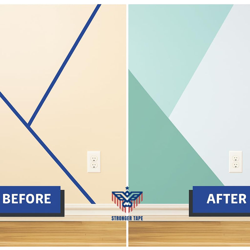Blue Painter’s Tape 1.5” x 60 Yards – Easy-Release Masking Tape for Painting, Clean Removal, No Residue – Multi-Surface Use on Walls, Trim, Glass & Wood – Professional-Grade Adhesive (4 Rolls) 4