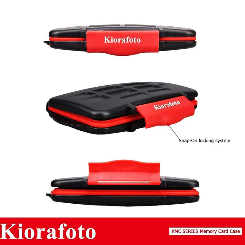 [Australia - AusPower] - Water-Resistant Memory Card Case + 120 Count Card Labels: Camera Memory Card Holder with Memory Card Labels for 12 SD Cards & 12 Micro SD Cards 