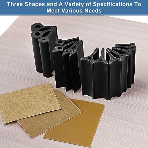 Estink flexible contour sanding block 14-pack rubber sanding pad kit for detailed sanding surfaces