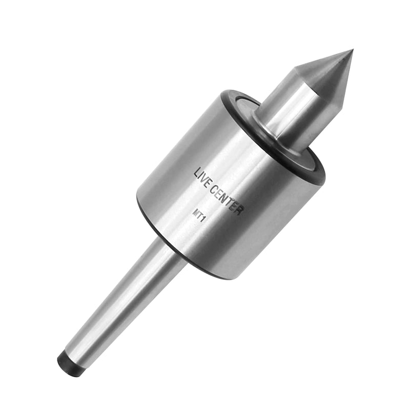 [Australia - AusPower] - MT1 Live Center, 60 Degree Morse Taper 1MT, 5000 Max RPM, Precision Lathe Medium Duty Live Tailstock Center for Triple Bearing Lathe Medium Duty CNC Work 