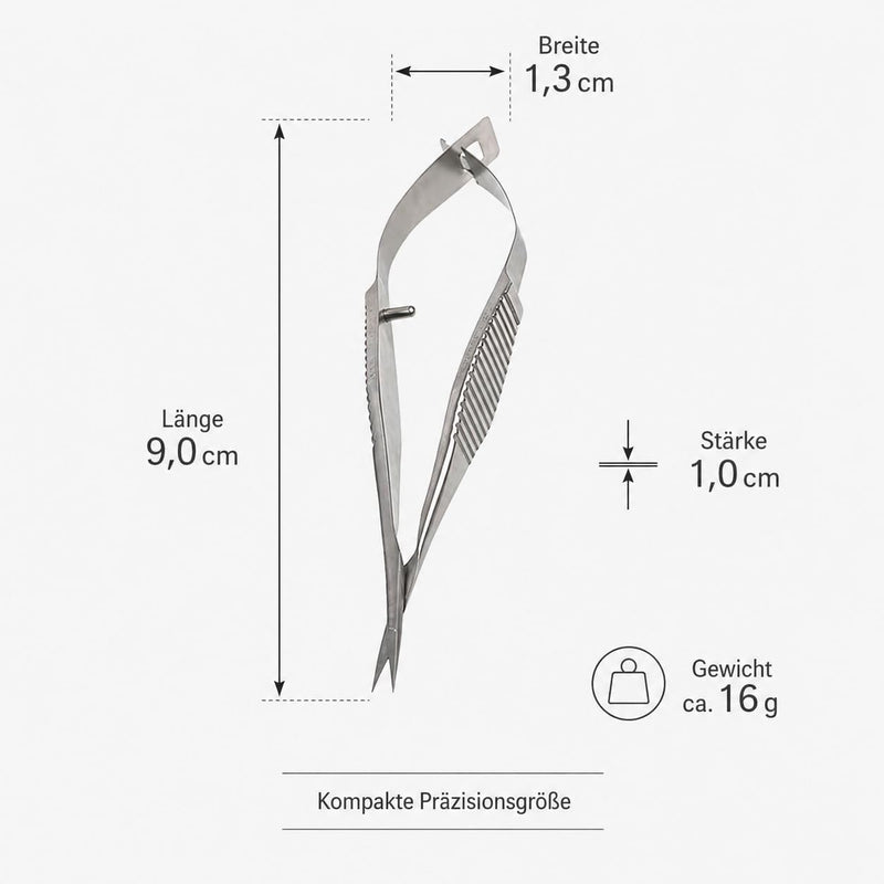 FOMIYES Microsurgical Scissors Unique Design Needle Holder Straight and Curved Flat Handles Suture Binding Pliers Micro Ophthalmic Surgical Instrument