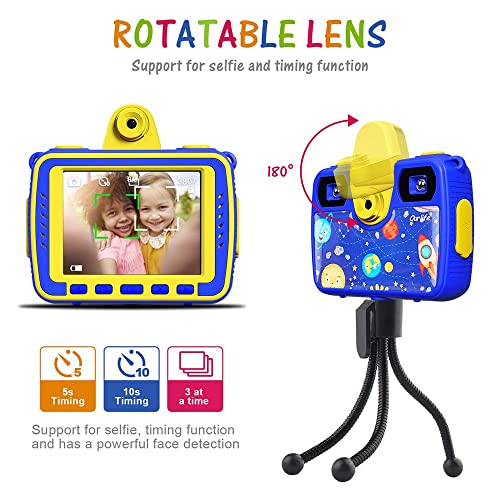 Ourlife 1080P Waterproof Camera Underwater Digital for Video Upgraded Navy-blue