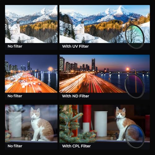 K&F CONCEPT 55mm UV/CPL/ND Lens Filter Kit