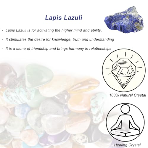 Erliway 1 Pc 0.15-0.22 lb Lapis Lazuli Raw Crystal Stone for Tumbling 2-3''