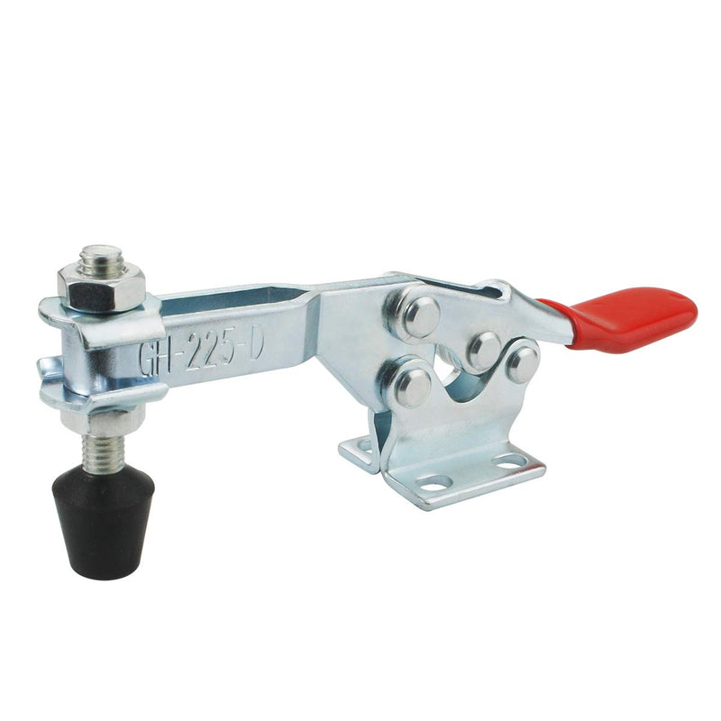 [Australia - AusPower] - 2Pack Toggle Clamp, 500 lbs Holding Capacity, 225D Quick Release Horizontal Clamps w/Antislip Rubber Pressure Tip for Woodworking Jigs and Fixtures, Welding, Drill Press, Crosscut Sled 225D, 2PK 