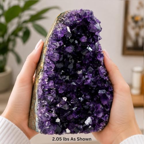 TRUENERGY Natural Amethyst Crystal Cluster, 0.5-20 lbs Grade AAA Dark Purple – Raw Quartz Amethysts Stone for Home Decoration, Positive Energy & Healing Crystals – Amatista Piedra 0.5 - 1 lbs