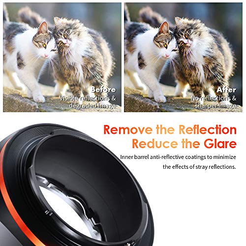 K&F Concept MD to NEX Lens Mount Adapter for Minolta MD MC Mount Lens to NEX E Mount Mirrorless Cameras with Matting Varnish Design for Sony A6000 A6400 A7II A5100 A7 A7RIII