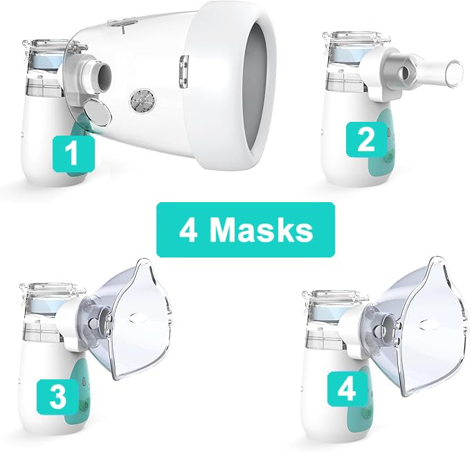 Pet Nebulizer for Dogs, Dog Nebulizer and Inhaler Mask for Dog,Low Noise, Suitable for Large Dogs, Green L