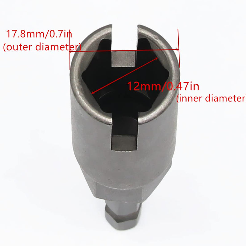 [Australia - AusPower] - 2Pcs Slot Wing Nut and 2Pcs Deep Power Wing Nut Driver for Panel Nuts Screws Eye Q Hanger C Hook Bolt 2Set 