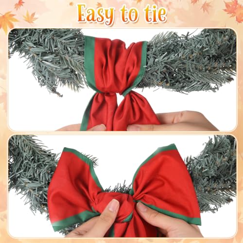 Decorative fall autumn wreath sash from Rivvlive, featuring seasonal colors and designs for front door holiday decor.