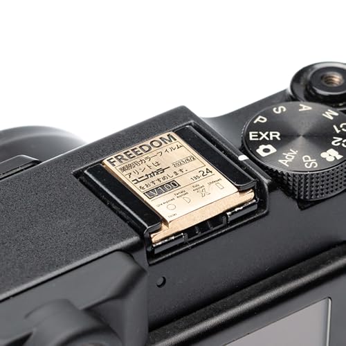 Viewfinder Sunrise Pattern Camera hot Shoe Cover for Fujifilm X100VI XT5 XT4 XT30 XT50 XE3,for Nikon zf df (01-Copper Alloy) 01-Copper Alloy