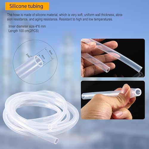 ZIBOO ASP2 soft tube static pressure probes for Fieldpiece JL3KM2 and dual-port manometers, 2 x 1m tubes