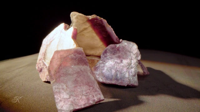 KALIFANO AAA+ Grade Lepidolite Bundle (500+ Carats) with Healing & Calming Effects - High Energy Reiki Crystal Used for Soothing Anxiety and Stability (Information Card Included)