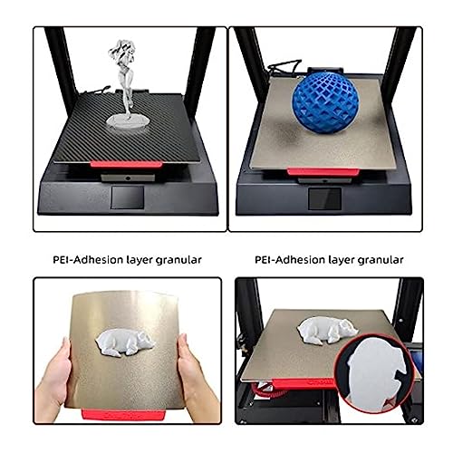 Magnetic Build Plate, 200 X 200mm Double Side Steel Magnetic Build Plate PEI Spring Steel Build Plate Easy to Install Flexible Steel Plate Flex Bed 3D Printer Platforms for Voron