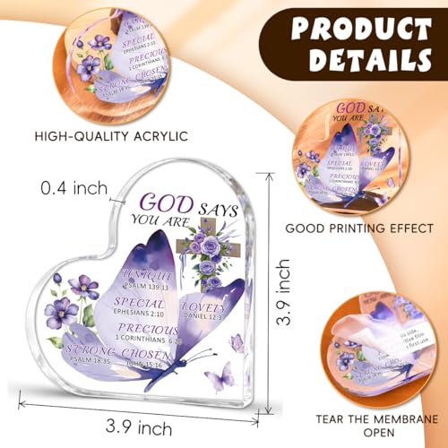 Spiritual Gift for Women Acrylic Butterfly Baptism Gift for Adults