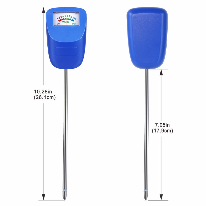 XLUX Soil Moisture Meter, Plant Water Monitor, Hygrometer Sensor for Gardening, Farming, Flower Pot, Indoor and Outdoor, 8 Pack Blue