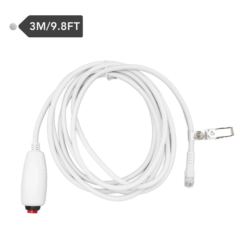 [Australia - AusPower] - Nurse Call Cord, Crystal Head 6P4C Replacement Push Cord Cable for Nurse Station 9.8ft 