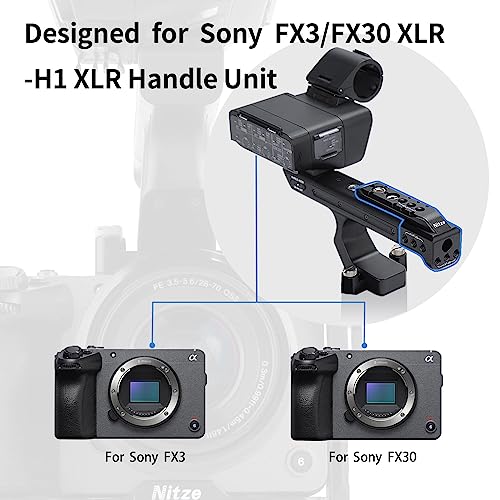 Nitze Extension Rig for Sony FX3/FX30 XLR-H1 XLR Handle Unit - T-S08B