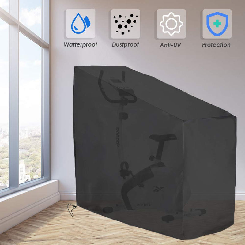 [Australia - AusPower] - Exercise Bike Cover Indoor Cycling Protective Waterproof Outdoor Storage Dust-Proof UV Resistant Bicycle Protection Compatible with Peloton,Bowflex,Nordictrack,Echelon 55x23.5x63" 