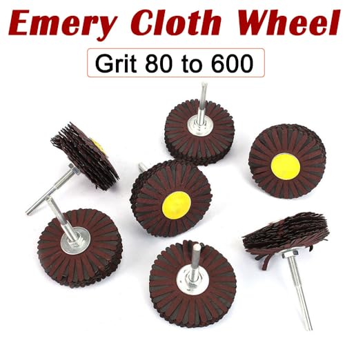 400 Grit Abrasive Fabric Flap Wheel with 6 mm Shank, Fan Sander, Sanding Star Accessories for Woodworking, Root Carving, Furniture, Polishing 400 #