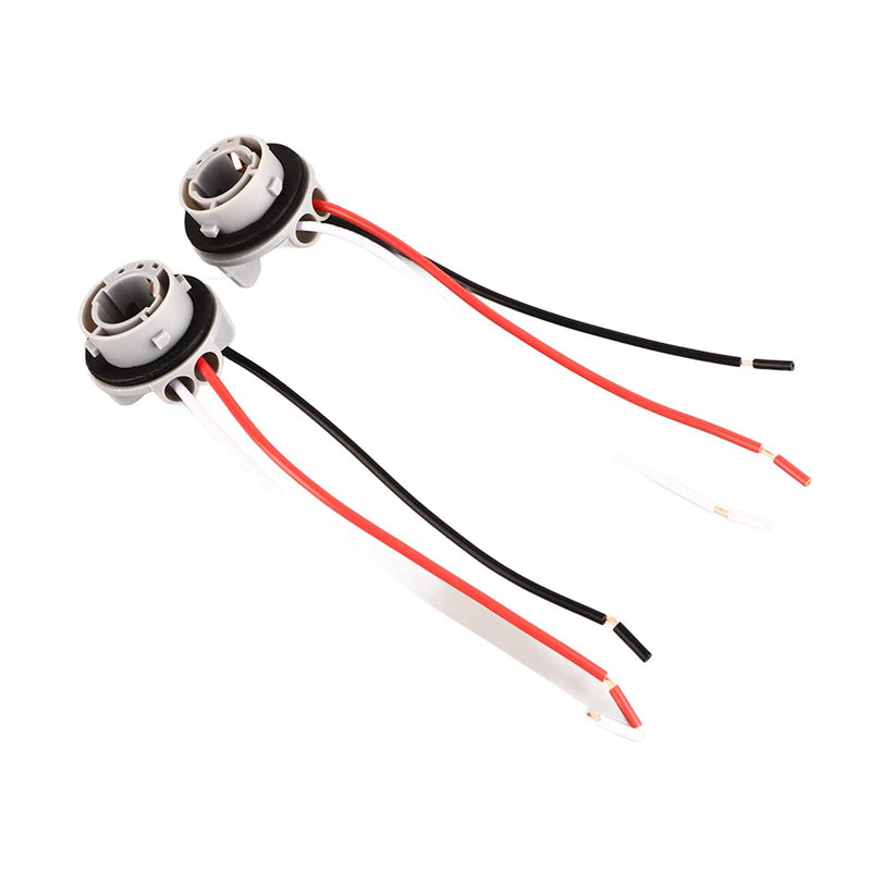 Lamp Holder Plug, Pack of 2 1157 Socket Turn Signal Brake Bulbs Holder Adapter Base Plug Cable