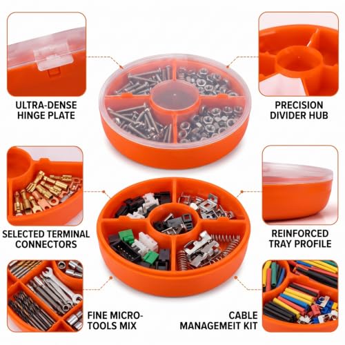 OBreezify 2-pack orange full-round bucket trays for 5-gallon buckets, bucket tool organizers