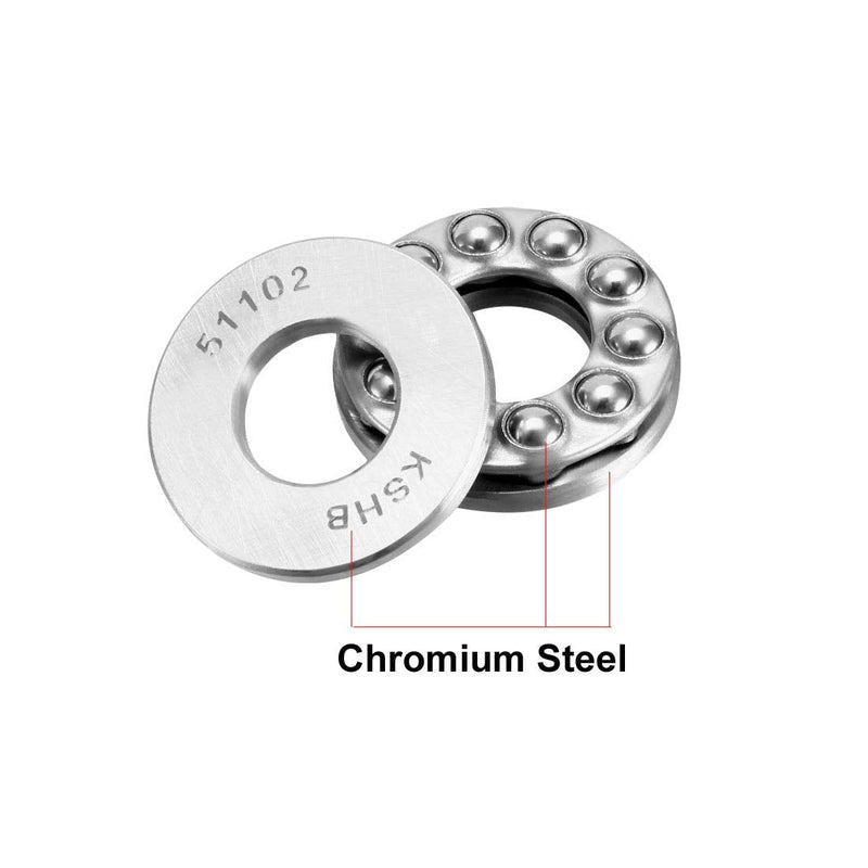 [Australia - AusPower] - uxcell 51102 Thrust Ball Bearings 15mm x 28mm x 9mm Chrome Steel ABEC3 Single Row Roller 2pcs 15mmx28mmx9mm 