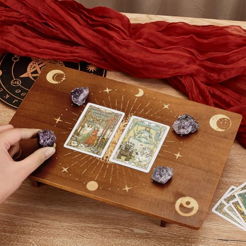 PH PandaHall Wooden Meditation Altar Table for Room Decor 11.8x7.8 inch
