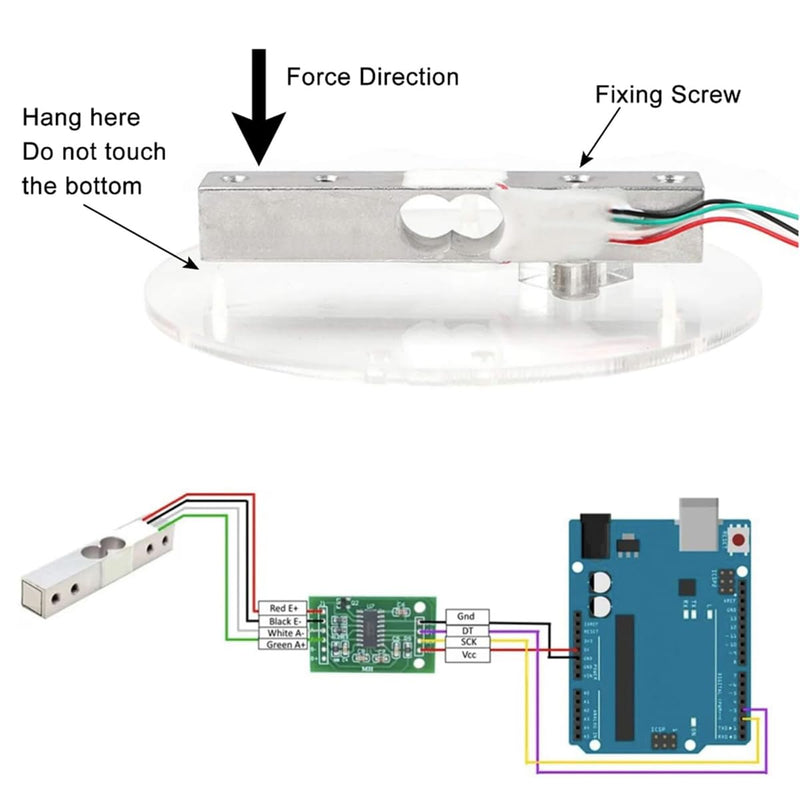 SYLEN 2 Set 2kg Digital Load Cell Weight Sensor + HX711 AD Weighing Sensor Module, for DIY Electronic Portable Kitchen Scales