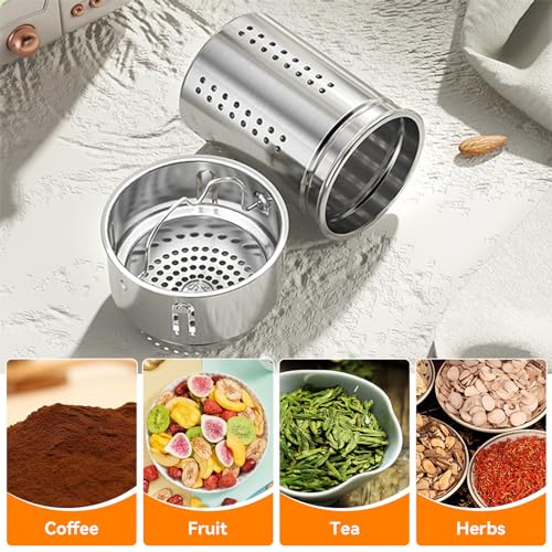 Stainless Steel Insulated Tea Infuser Bottle, Vacuum Insulated Water Bottle, Tea Tumbler with Separate Tea Compartment, 24-Hrs Insulation Commute Travel (Green,32oz/1000ml) Green 33.8 Ounces
