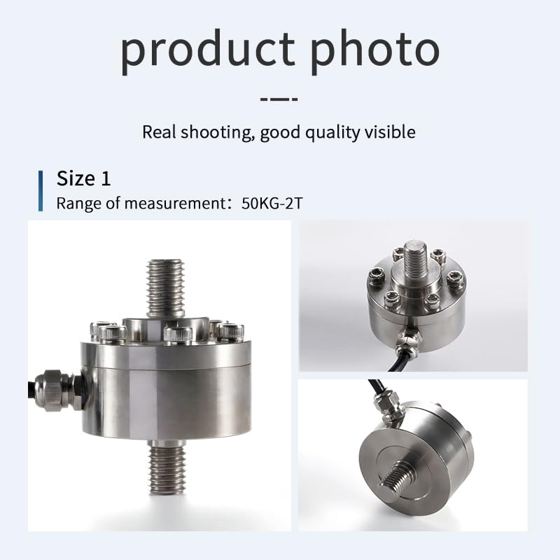 [Australia - AusPower] - Tie Rod Load Cell Sensor,Tension Compression Force Weight Pressure for Scale Sensor,High Precision ±0.2% Outer Diameter 51mm Height 71mm with 2m Cable Range (0-300KG) 0-300KG 