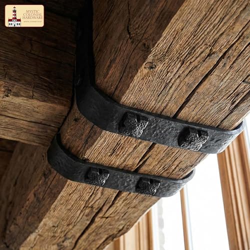 SaKeGa cast iron hammered square clavos nails, 1.1-inch decorative tacks for rustic wood doors, pack of 6