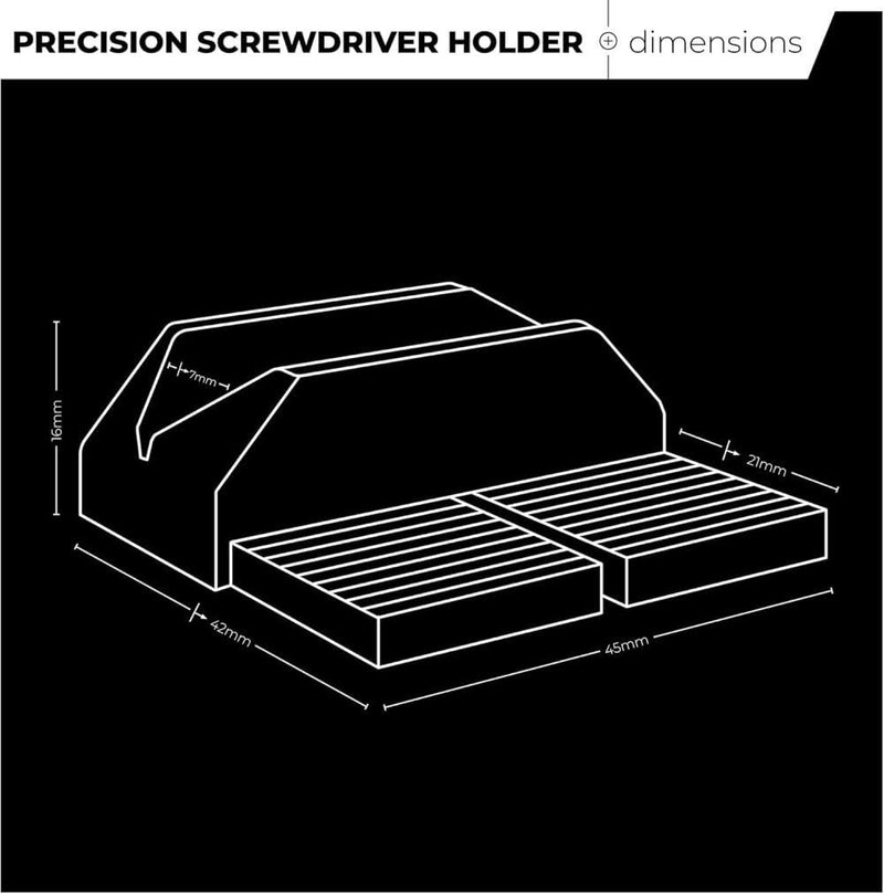 StealthMounts Drawer Hive Precision Screwdriver Holder - 10 Pack | Modular Toolbox Organizer for Professional and DIY Mechanics | Injection Molded TPE | Made in UK