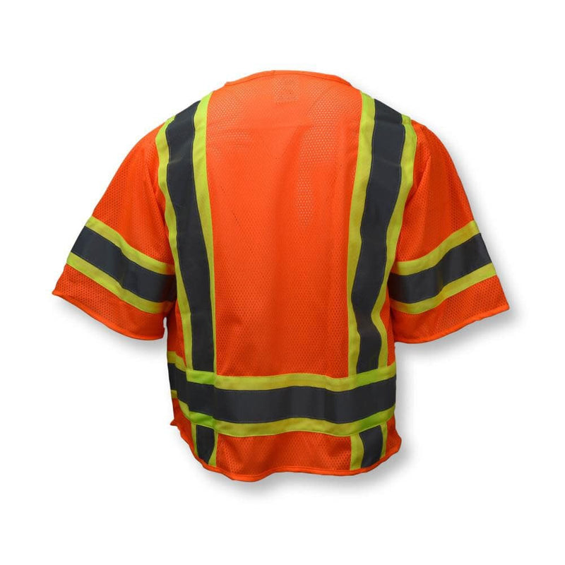 Radians SV63OXL Polyester Class 3 Two Tone Surveyor Safety Vest, X-Large, Orange, One Size