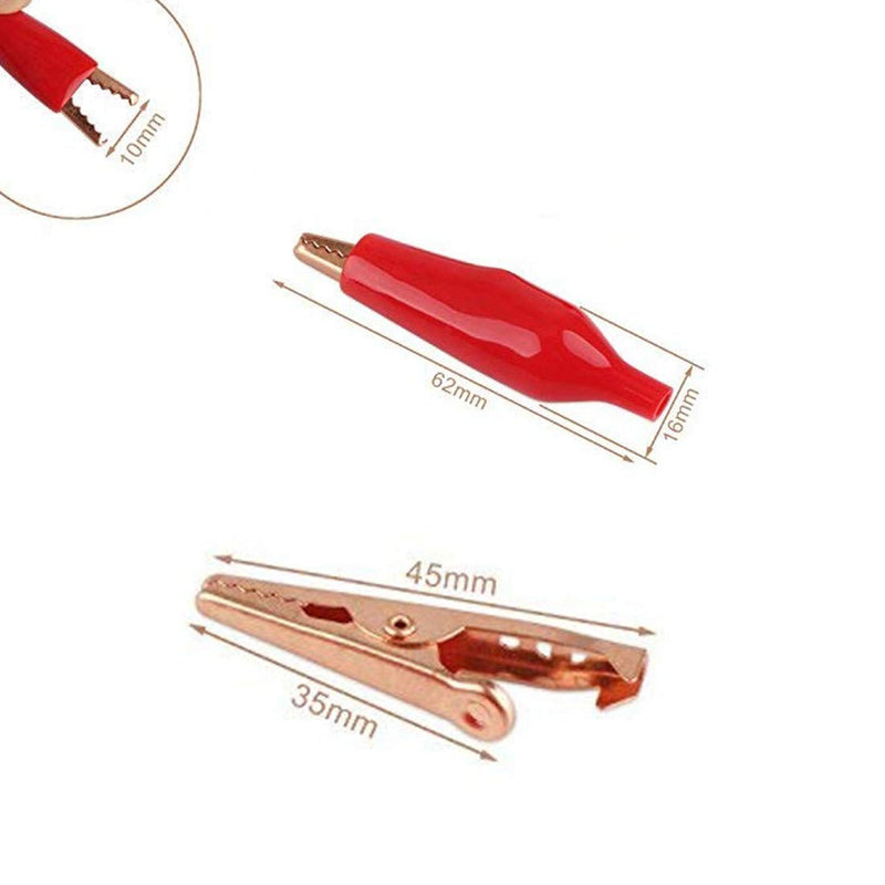 [Australia - AusPower] - bnafes Alligator Clips, Insulated Electrical Test Kit Pure Copper Alligator Clip Crocodile Clamps Jumper Helper with Protective Insulation Cover 20pcs 