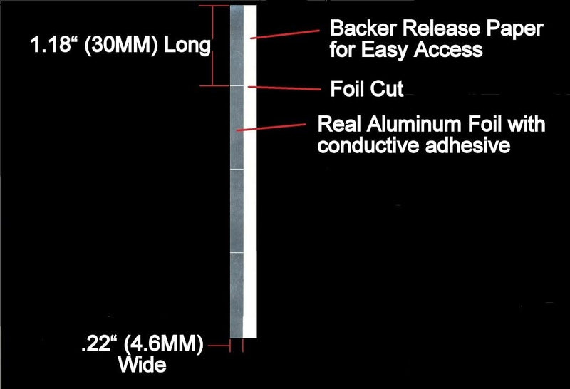 TME Sensing Foil Tabs, Real Aluminum for Open Reel Audio Roll of 60 Tabs