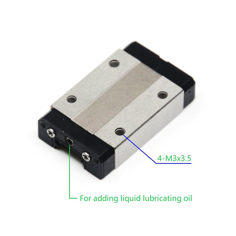 [Australia - AusPower] - 350mm MGN12 Linear Rail Guide with Dual Black MGN12H Carriage Block for 3D Printer and CNC Machine 350mm Rail + 2 x MGN12H(Black) 