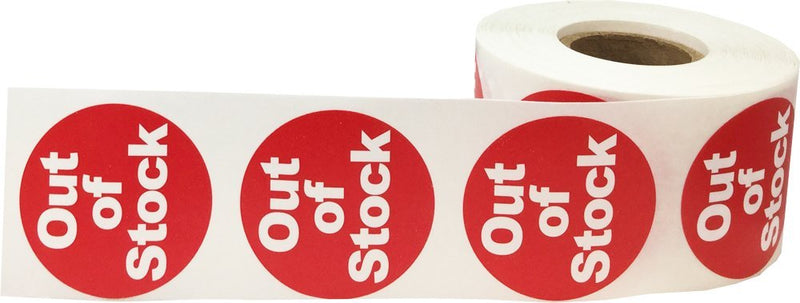 Red with White QC Rejected Stickers 1.5 Inch Round Circle Dots 500 Adhesive Labels On A Roll for Quality Control, Inventory Rejection, Tagging, and Manufacturing Use Made in the USA